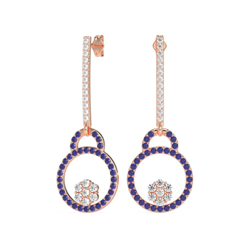 Fashion Circle Cluster Earrings