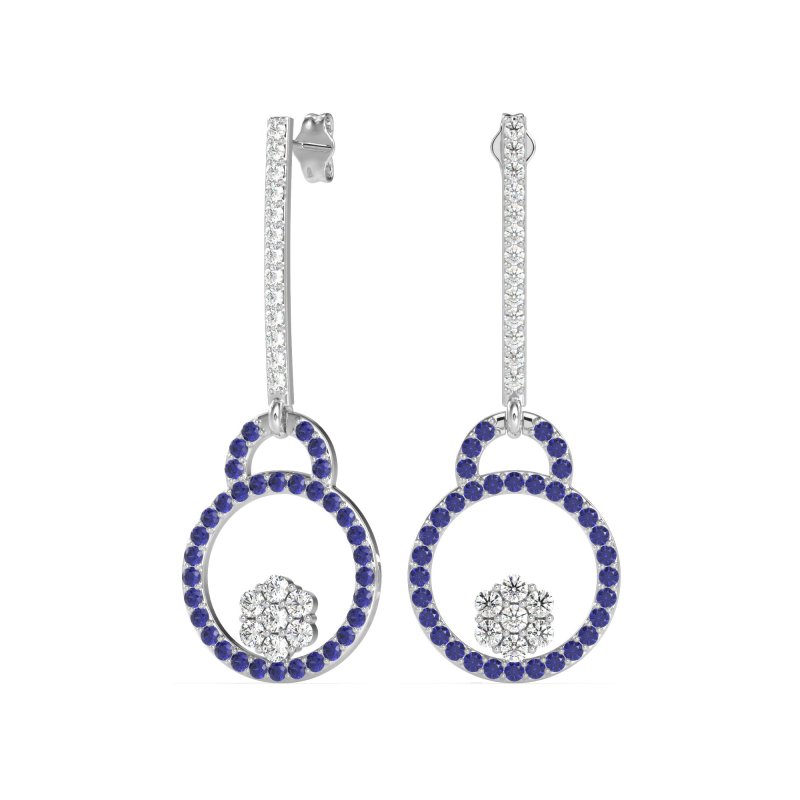 Fashion Circle Cluster Earrings