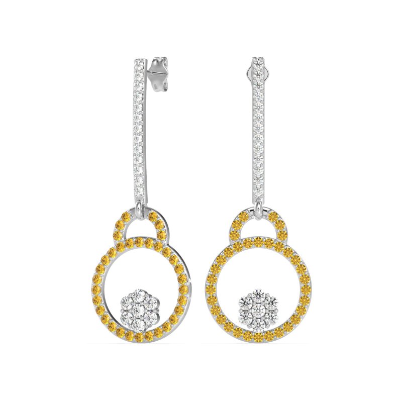 Fashion Circle Cluster Earrings