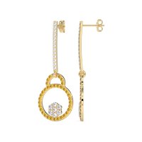 Fashion Circle Cluster Earrings