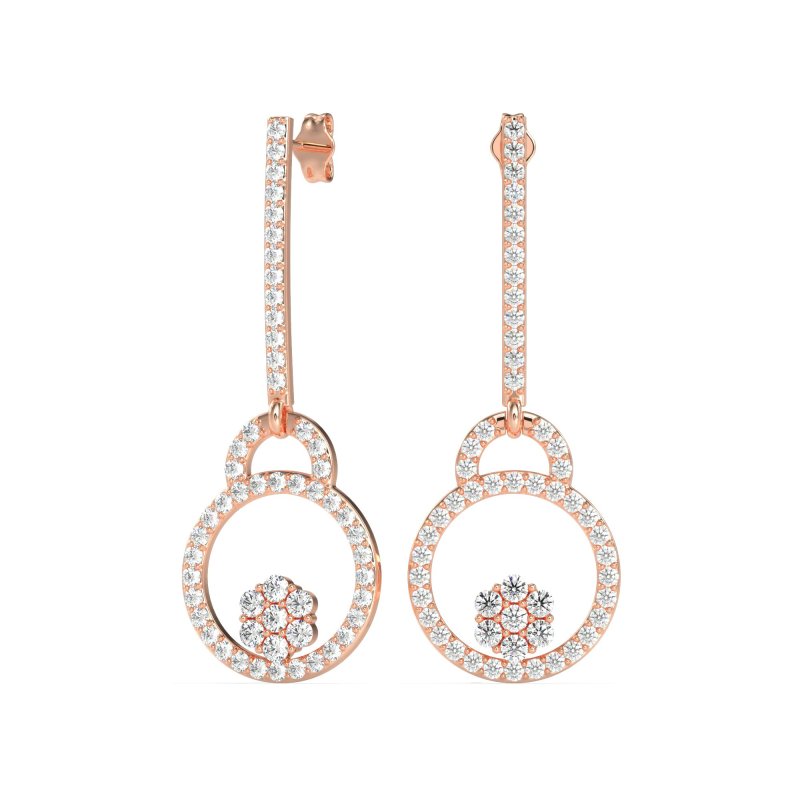 Fashion Circle Cluster Earrings