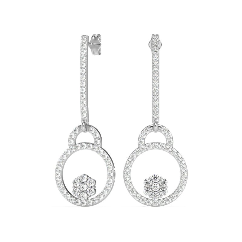 Fashion Circle Cluster Earrings