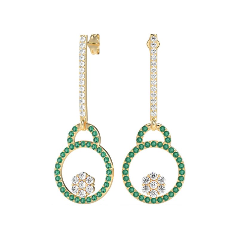 Fashion Circle Cluster Earrings