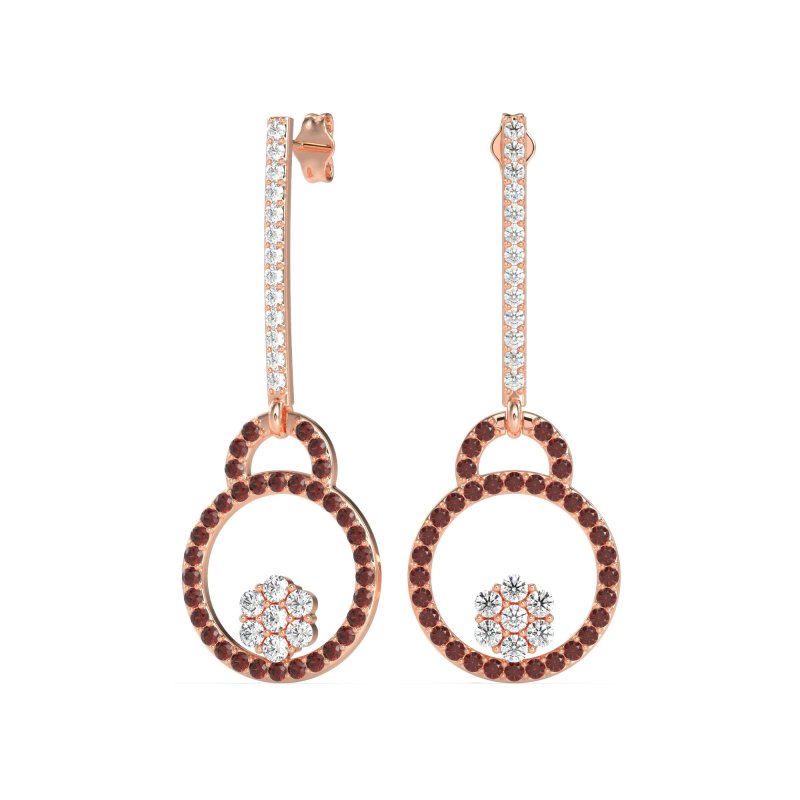 Fashion Circle Cluster Earrings