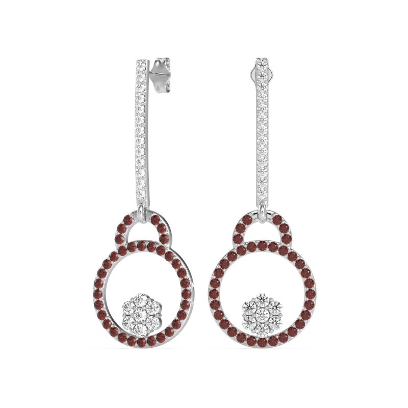 Fashion Circle Cluster Earrings