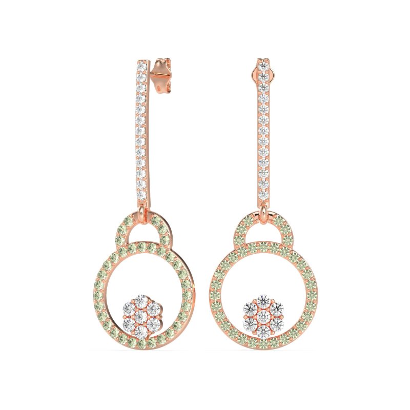 Fashion Circle Cluster Earrings