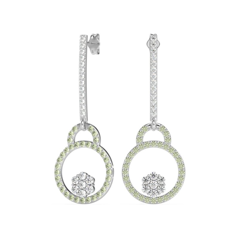 Fashion Circle Cluster Earrings