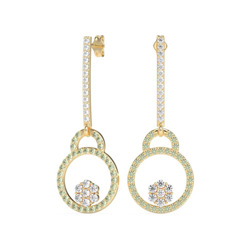 Fashion Circle Cluster Earrings