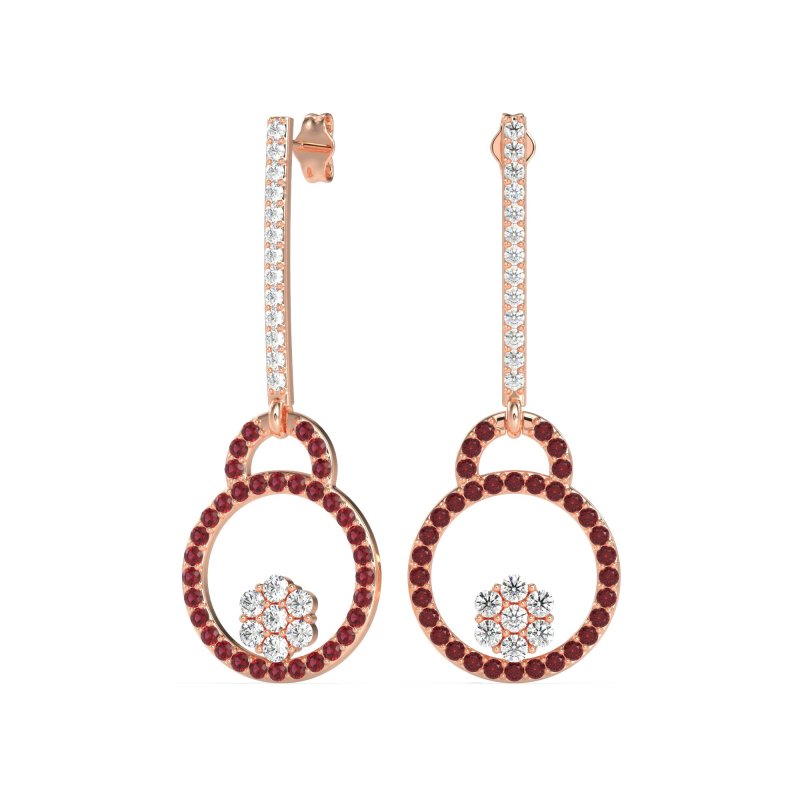 Fashion Circle Cluster Earrings