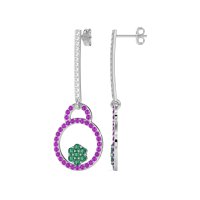 Fashion Circle Cluster Earrings