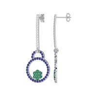 Fashion Circle Cluster Earrings