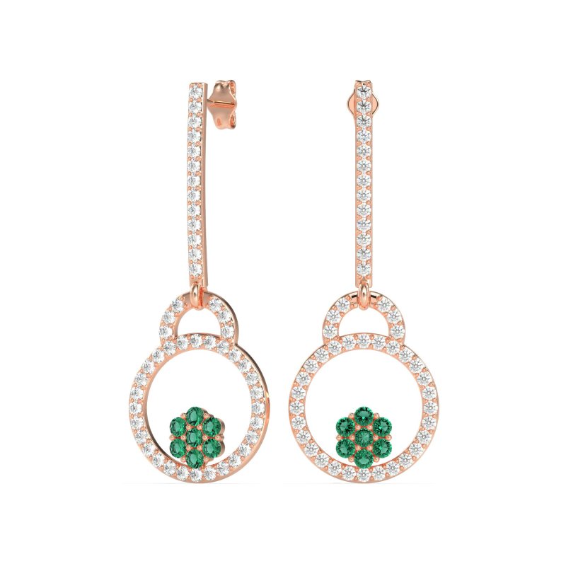 Fashion Circle Cluster Earrings