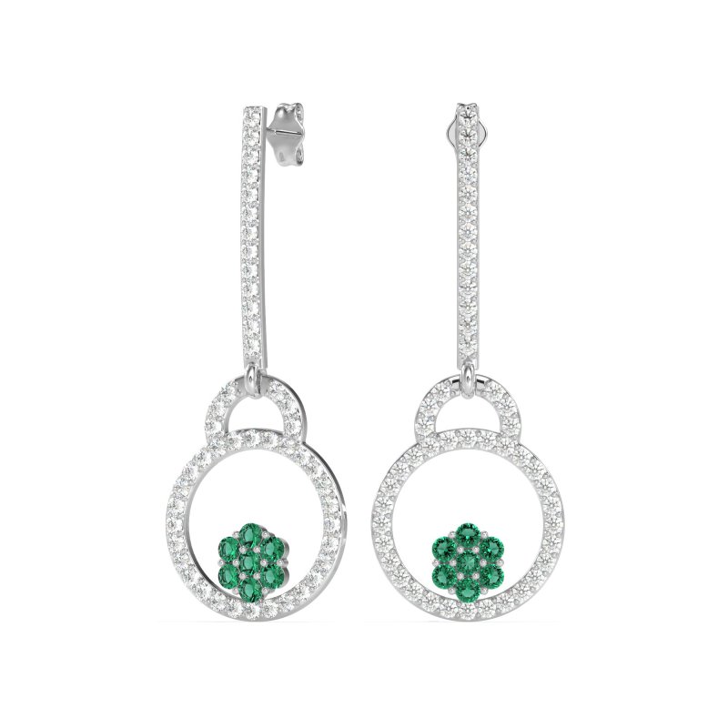 Fashion Circle Cluster Earrings
