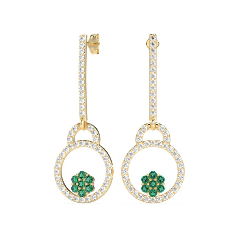 Fashion Circle Cluster Earrings