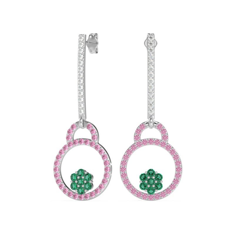 Fashion Circle Cluster Earrings