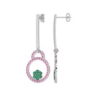 Fashion Circle Cluster Earrings