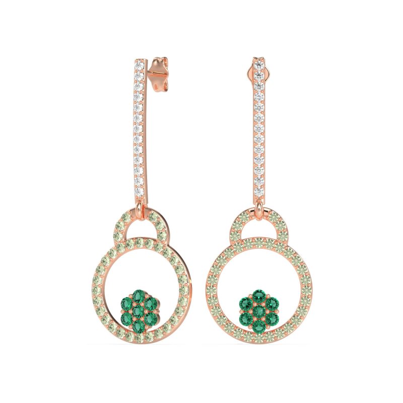 Fashion Circle Cluster Earrings