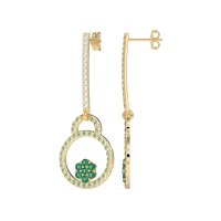 Fashion Circle Cluster Earrings