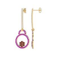 Fashion Circle Cluster Earrings