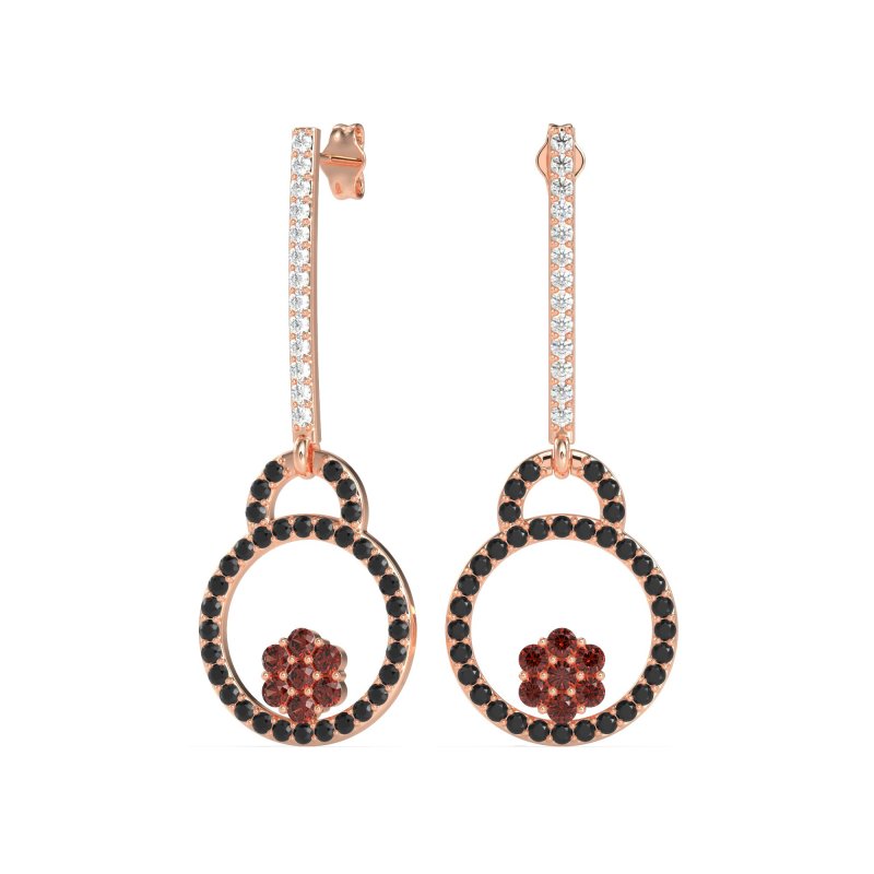 Fashion Circle Cluster Earrings