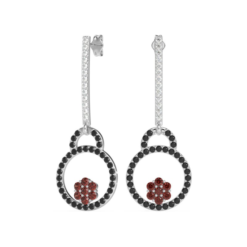 Fashion Circle Cluster Earrings