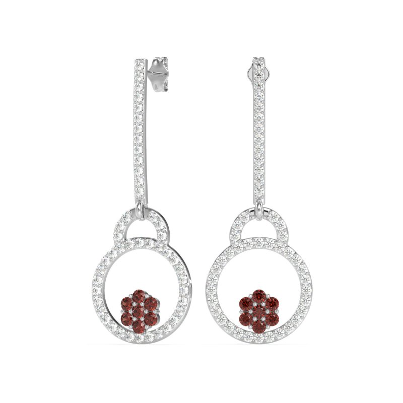Fashion Circle Cluster Earrings