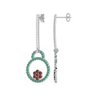 Fashion Circle Cluster Earrings