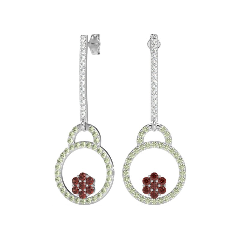 Fashion Circle Cluster Earrings
