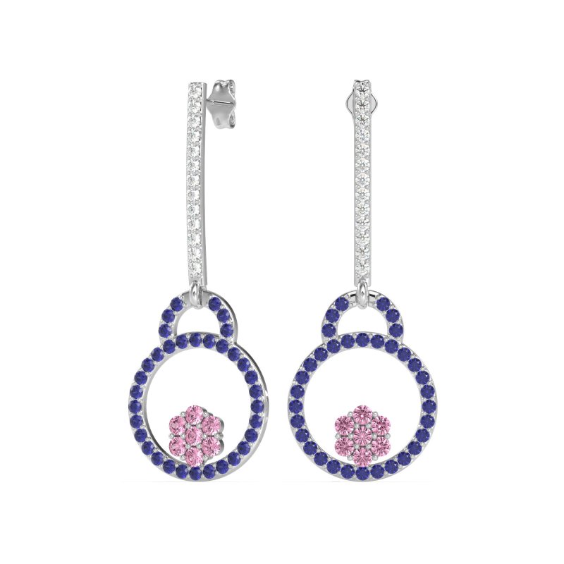 Fashion Circle Cluster Earrings