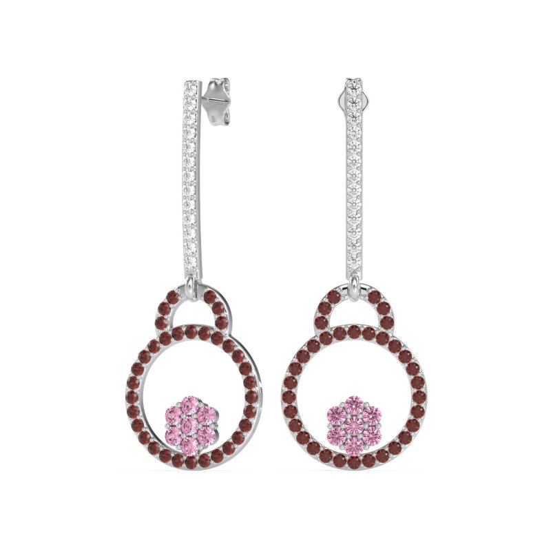 Fashion Circle Cluster Earrings