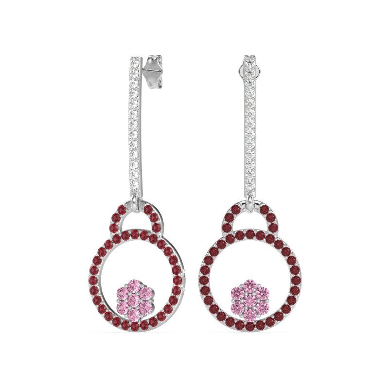 Fashion Circle Cluster Earrings