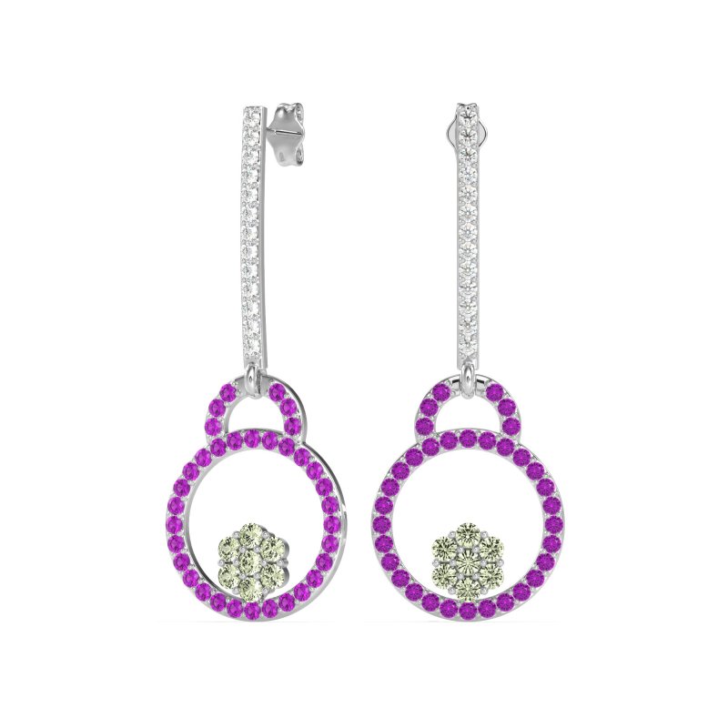Fashion Circle Cluster Earrings