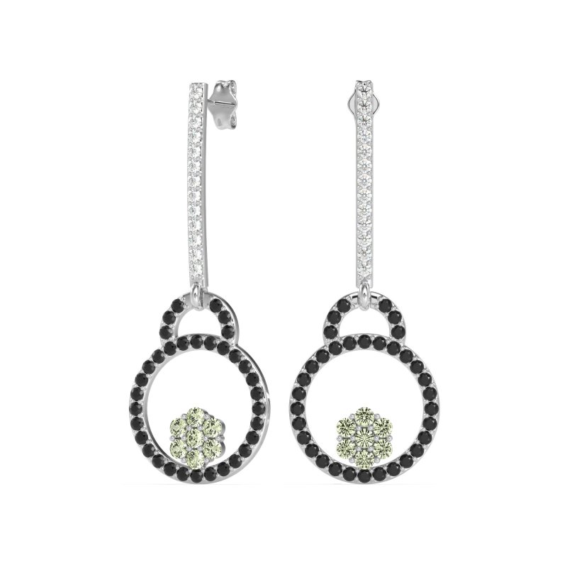 Fashion Circle Cluster Earrings