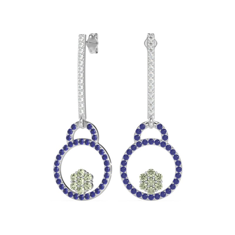Fashion Circle Cluster Earrings