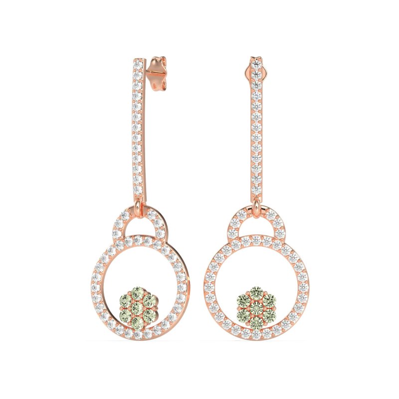 Fashion Circle Cluster Earrings