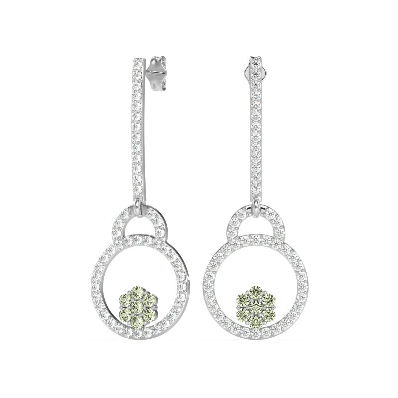 Fashion Circle Cluster Earrings