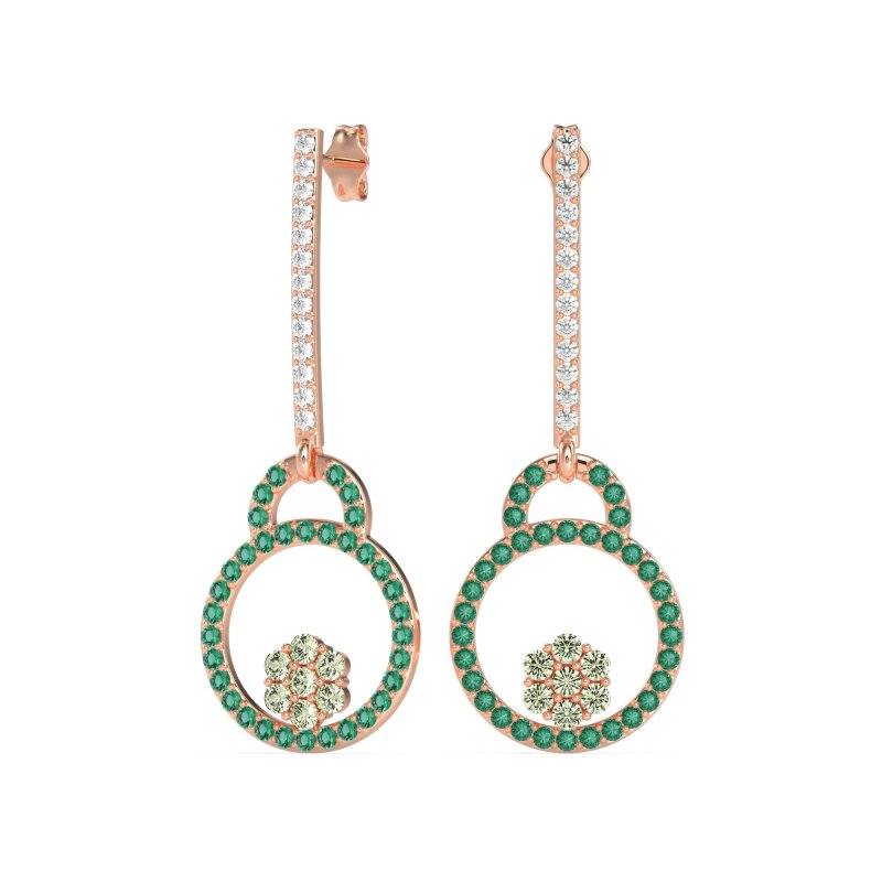 Fashion Circle Cluster Earrings