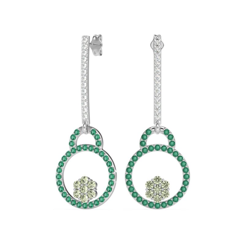 Fashion Circle Cluster Earrings