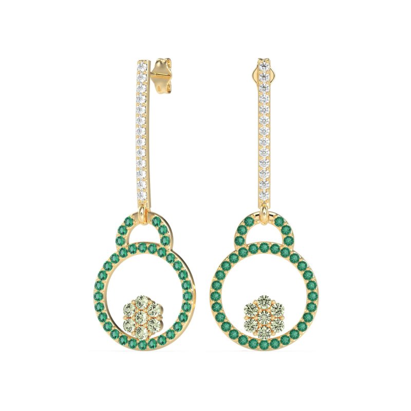 Fashion Circle Cluster Earrings
