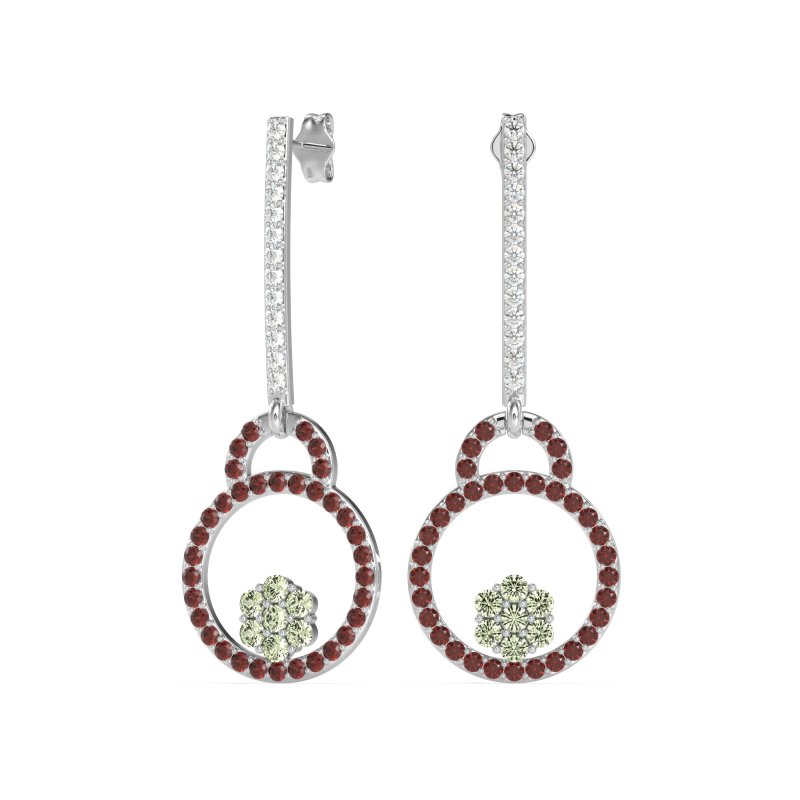 Fashion Circle Cluster Earrings