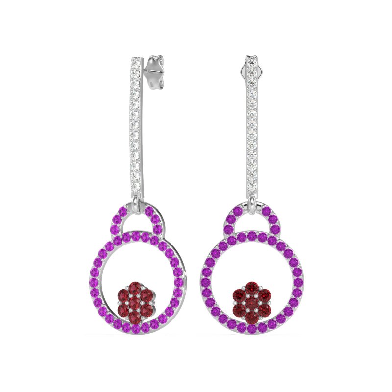 Fashion Circle Cluster Earrings