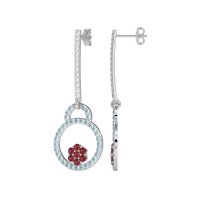 Fashion Circle Cluster Earrings