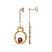 Fashion Circle Cluster Earrings