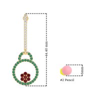 Fashion Circle Cluster Earrings