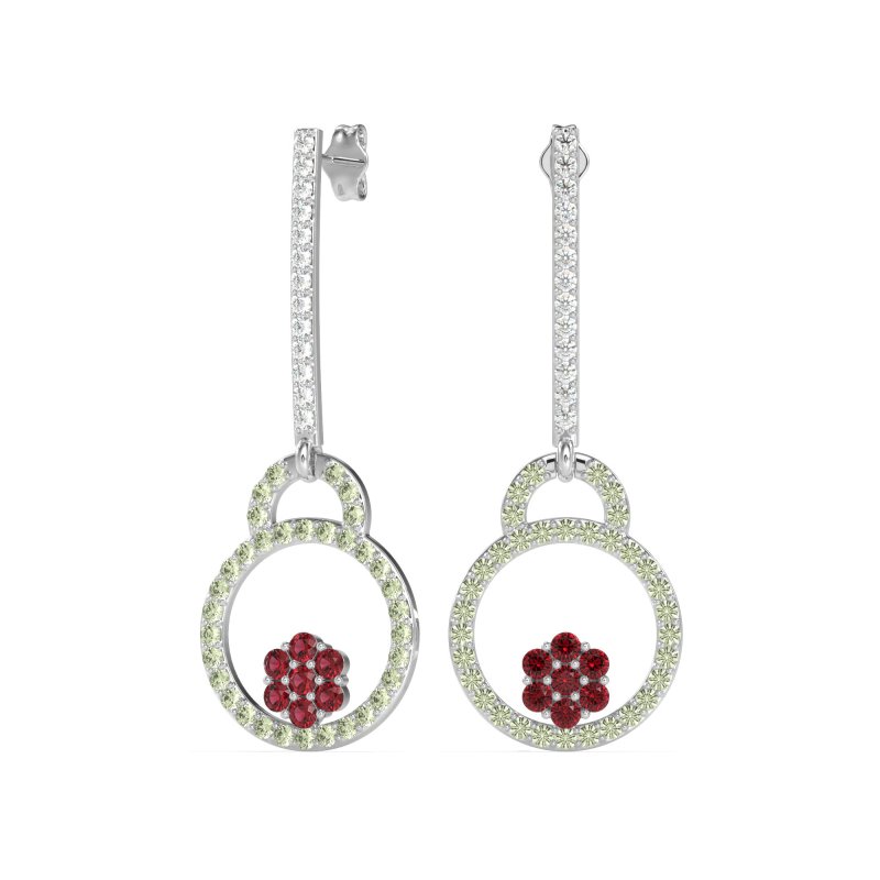Fashion Circle Cluster Earrings