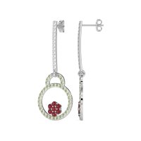 Fashion Circle Cluster Earrings