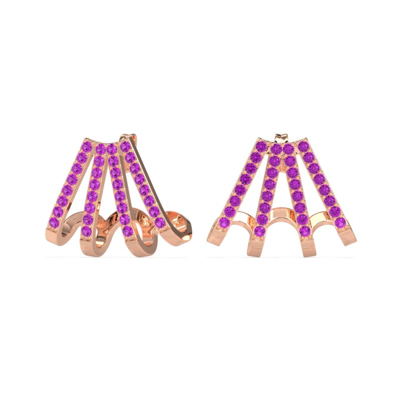Multi-Row Huggie Earrings