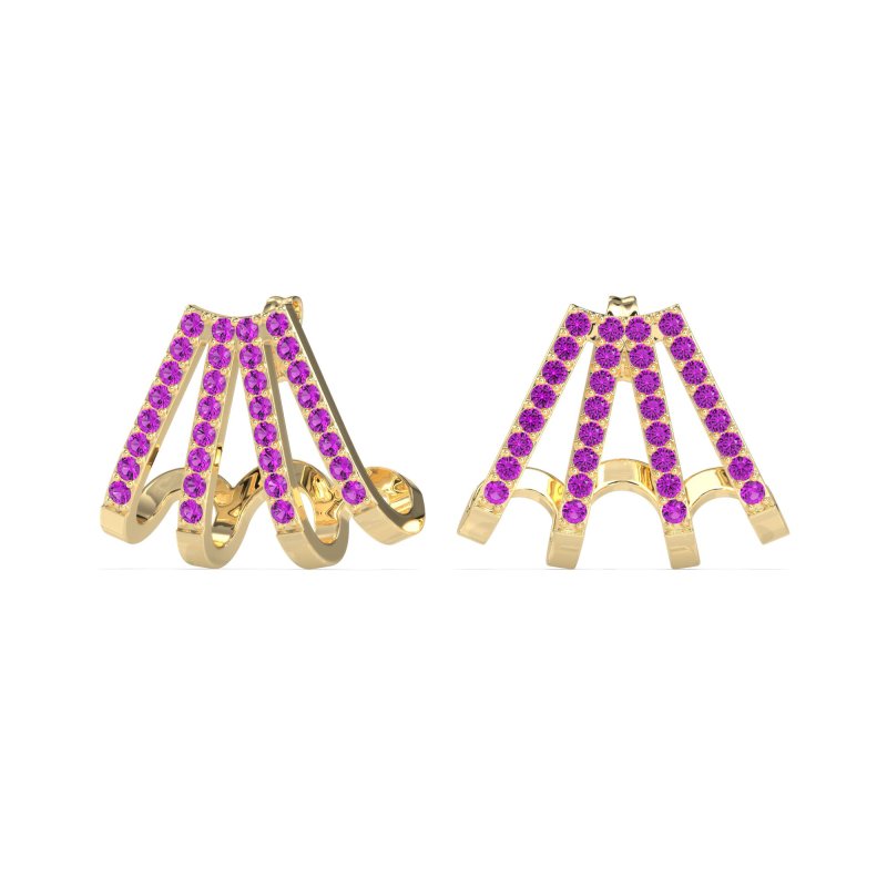Multi-Row Huggie Earrings