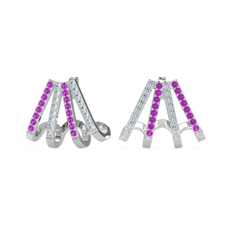 Multi-Row Huggie Earrings