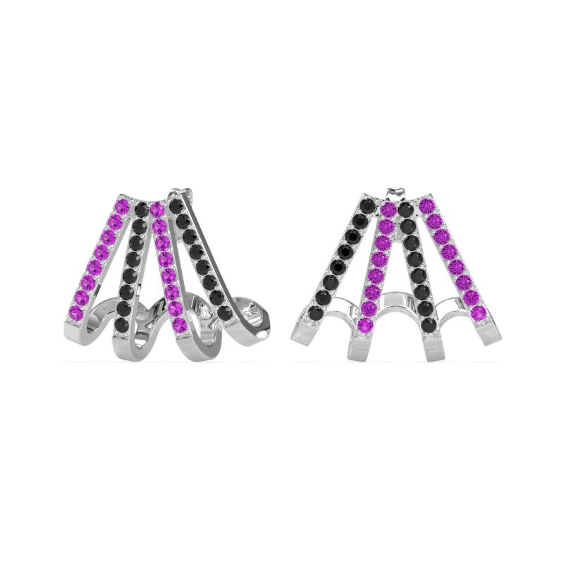 Multi-Row Huggie Earrings